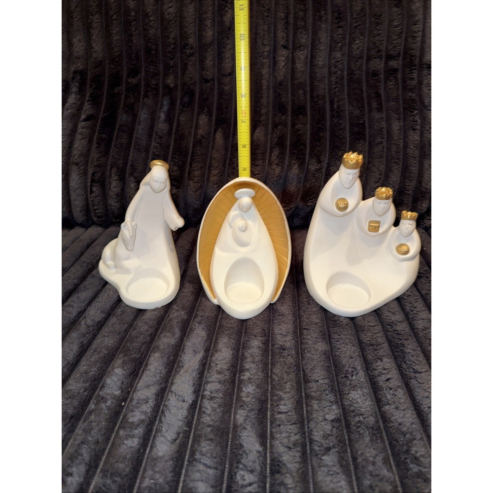 PARTYLITE Joseph & Three Kings Tealight Holders P91970 Retired Christmas 3 Piece